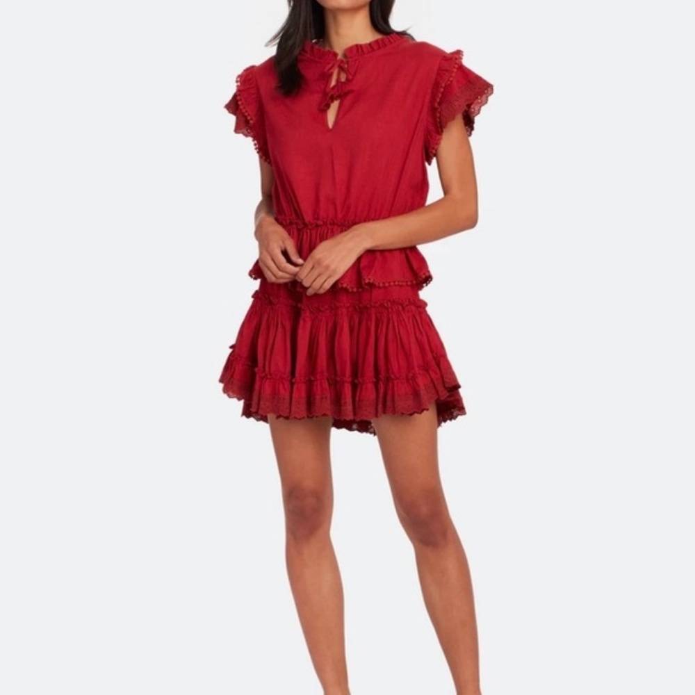 NWT Misa Los Angeles Lillian Dress, XS, Red